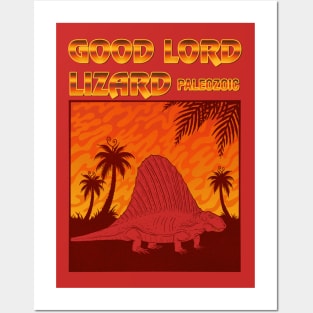 Good Lord Lizard: Paleozoic - Retro Dimetro Fire Posters and Art